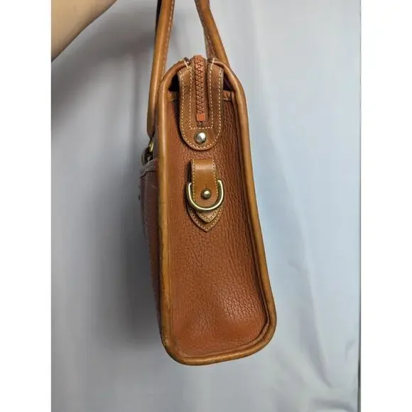 Vintage Dooney & Bourke Pebble British Tan Vachetta Leather Satchel Bag USA - Picture 7 of 16